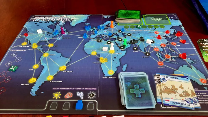 Mesa de jogo do Pandemic